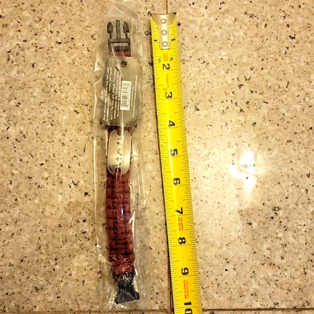 NEW Elegant Brown Rope Steel Texture Bracelet Faith "Witness"